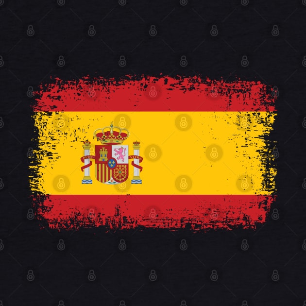 Spanish Flag Gift Idea Proud Grunge Design by Macphisto Shirts